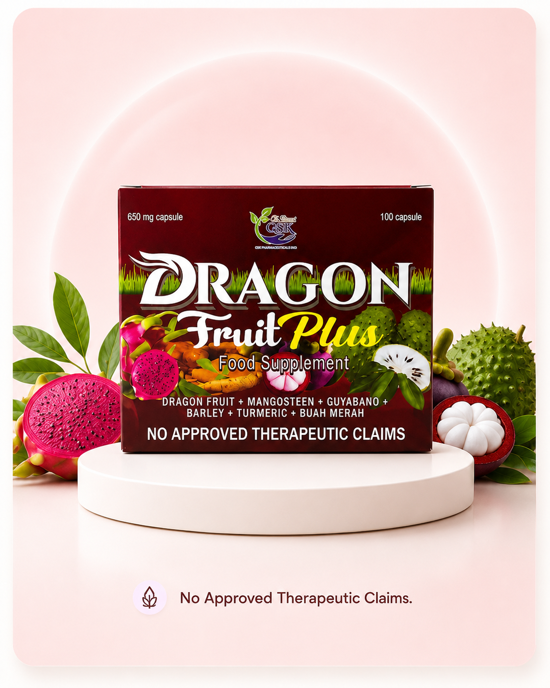 GSK Dragon Fruit Plus with herbal ingredients